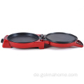 Golmahome 12" electric pizza maker deep fill 1800w muti-function double temperture control plate pizza making machine